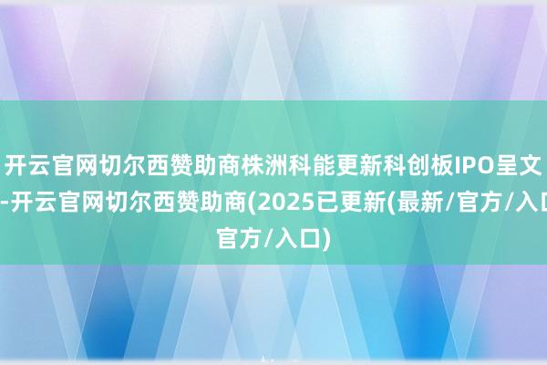 开云官网切尔西赞助商株洲科能更新科创板IPO呈文稿-开云官网切尔西赞助商(2025已更新(最新/官方/入口)