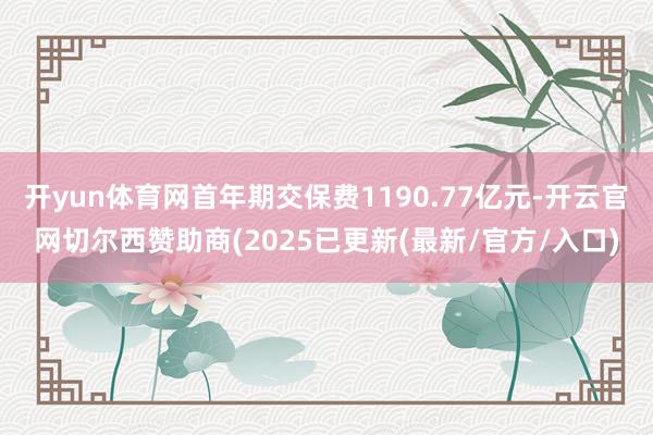 开yun体育网首年期交保费1190.77亿元-开云官网切尔西赞助商(2025已更新(最新/官方/入口)