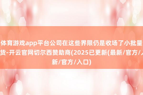 体育游戏app平台公司在这些界限仍是收场了小批量的供货-开云官网切尔西赞助商(2025已更新(最新/官方/入口)