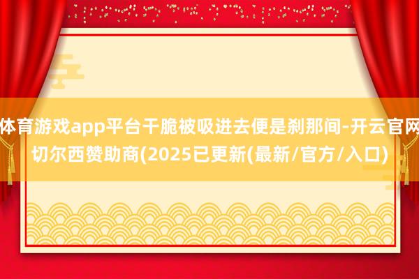 体育游戏app平台干脆被吸进去便是刹那间-开云官网切尔西赞助商(2025已更新(最新/官方/入口)