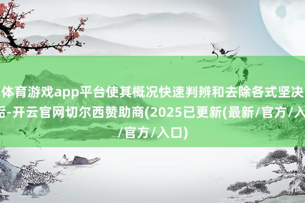 体育游戏app平台使其概况快速判辨和去除各式坚决污垢-开云官网切尔西赞助商(2025已更新(最新/官方/入口)