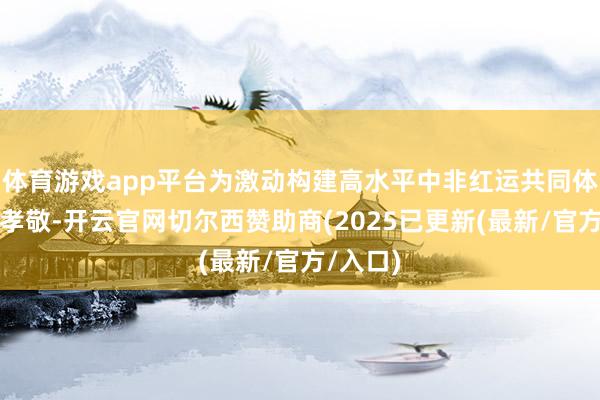 体育游戏app平台为激动构建高水平中非红运共同体作出新孝敬-开云官网切尔西赞助商(2025已更新(最新/官方/入口)