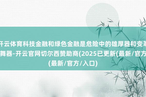 开云体育科技金融和绿色金融是危险中的雄厚器和变革中的鼓舞器-开云官网切尔西赞助商(2025已更新(最新/官方/入口)
